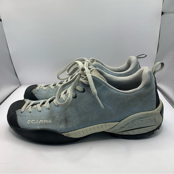 Scarpa Other - SCARPA Mojito Lake Blue Suede Canvas Outdoor Hiking Climbing Shoes Sz EU40 US7.5